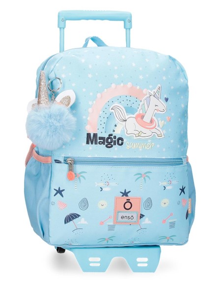 96323T2 MOCHILA ADAP. C/CARRO 32CM.ENSO MAGIC SUMMER AZUL CL 96323T2 MOCHILA ADAP. C/CARRO 32CM.ENSO MAGIC SUMMER AZUL CL