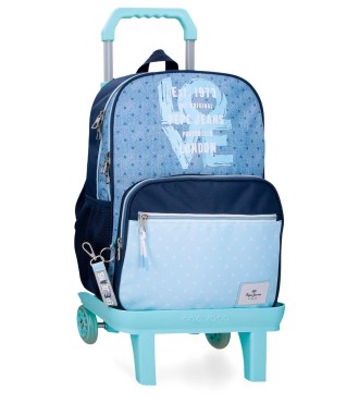 68222T2 MOCHILA ADAP. 40CM. 2C. C/CARRO PJL NONI DENIM AZU