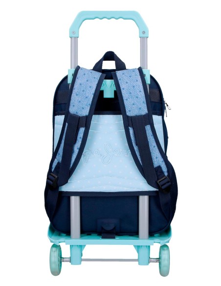 68222T2 MOCHILA ADAP. 40CM. 2C. C/CARRO PJL NONI DENIM AZU 68222T2 MOCHILA ADAP. 40CM. 2C. C/CARRO PJL NONI DENIM AZU