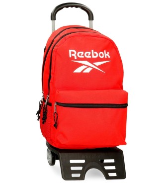 86125T4 MOCHILA 44CM. 2C. C/CARRO REEBOK BOSTON ROJO