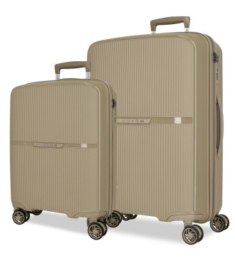5519525 SET/2 TROLLEY PP 56-66CM. 4R. MOVOM MOON TAUPE