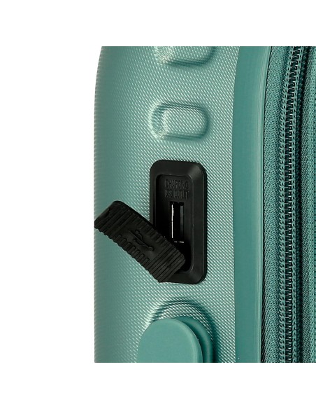 768862B TROLLEY ABS 55CM. C/EXP. 4R. PJL HIGHLIGHT TURQUESA