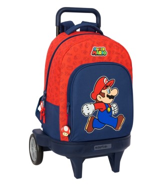 MOCHILA GDE. C/RUEDAS COMPACT EVOL. EXT. SUPER MARIO "TRICK"