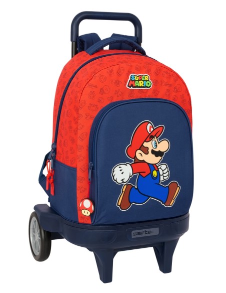 MOCHILA GDE. C/RUEDAS COMPACT EVOL. EXT. SUPER MARIO "TRICK"