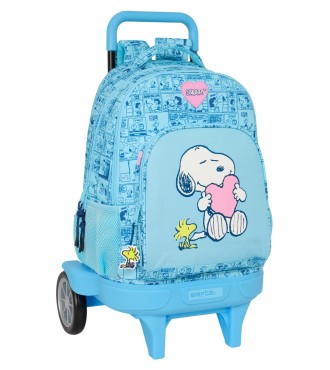 MOCHILA GDE. C/RUEDAS COMPACT EVOL. EXT. SNOOPY "LOVE"