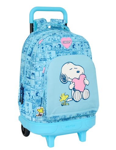 MOCHILA GDE. C/RUEDAS COMPACT EXTRAIBLE SNOOPY "LOVE"