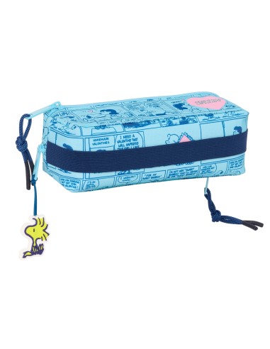 PORTATODO TRIPLE PEQ. C/GOMA ELAST. 20CM SNOOPY "LOVE"