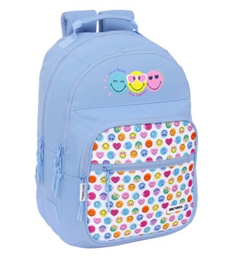 MOCHILA DOBLE ADAPT.CARRO RECICLADO SMILEY WORLD "JOYFUL"