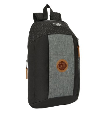 MINI MOCHILA CREMALLERA VERTICAL RECICL. BLACKFIT8 "OLD SCHOOL"