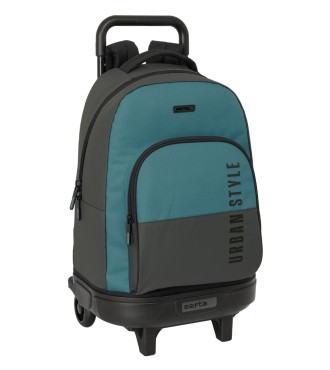 MOCHILA GDE. C/RUEDAS COMPACT EXTRAIBLE SAFTA "URBAN STYLE"