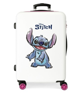 4041241 TROLLEY ABS 65CM. 4R. ADORABLE STITCH BLANCO