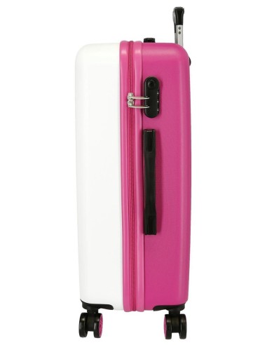 4041241 TROLLEY ABS 65CM. 4R. ADORABLE STITCH BLANCO