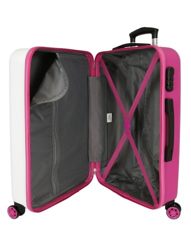 4041241 TROLLEY ABS 65CM. 4R. ADORABLE STITCH BLANCO