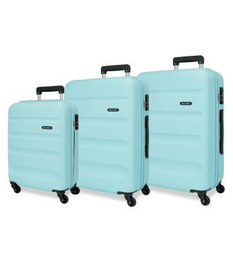 584946E SET/3 TROLLEY ABS 55-65-75CM. 4R. ROLL ROAD FLEX AZU