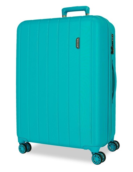 531936C TROLLEY ABS 75CM. C/EXP. 4R. MOVOM WOOD TURQUESA VER