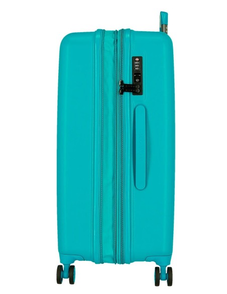 531936C TROLLEY ABS 75CM. C/EXP. 4R. MOVOM WOOD TURQUESA VER