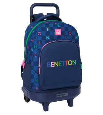 MOCHILA GDE. C/RUEDAS COMPACT EXTRAIBLE BENETTON "DAMERO"