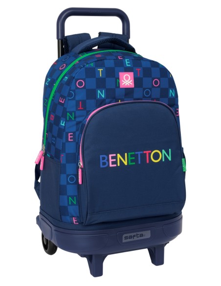 MOCHILA GDE. C/RUEDAS COMPACT EXTRAIBLE BENETTON "DAMERO" MOCHILA GDE. C/RUEDAS COMPACT EXTRAIBLE BENETTON "DAMERO"