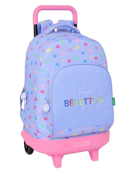MOCHILA GDE. C/RUEDAS COMPACT EXTRAIBLE BENETTON "LILA" MOCHILA GDE. C/RUEDAS COMPACT EXTRAIBLE BENETTON "LILA"