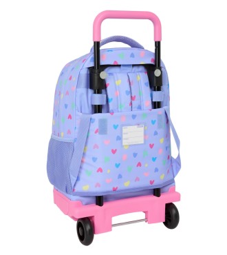 MOCHILA GDE. C/RUEDAS COMPACT EXTRAIBLE BENETTON "LILA" 2