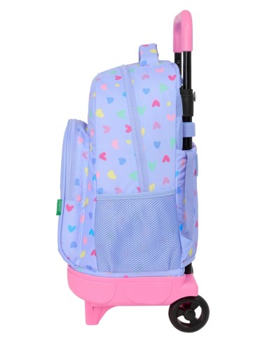 MOCHILA GDE. C/RUEDAS COMPACT EXTRAIBLE BENETTON "LILA"