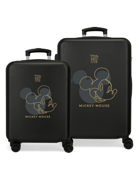 3471422 SET/2 TROLLEY ABS 55-65CM. 4R. MICKEY OUTLINE NEGRO