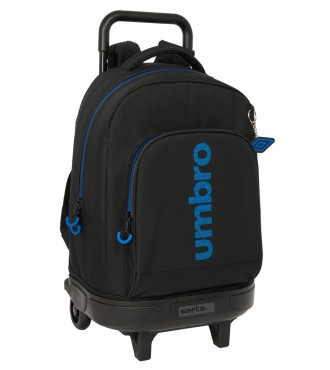 MOCHILA GDE. C/RUEDAS COMPACT EXTRAIBLE UMBRO "JET BLACK"