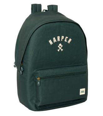 MOCHILA DOBLE PARA PORTATIL 15,6"+USB HARPER & NEYER "GREEN"