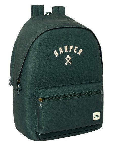 MOCHILA DOBLE PARA PORTATIL 15,6"+USB HARPER & NEYER "GREEN"