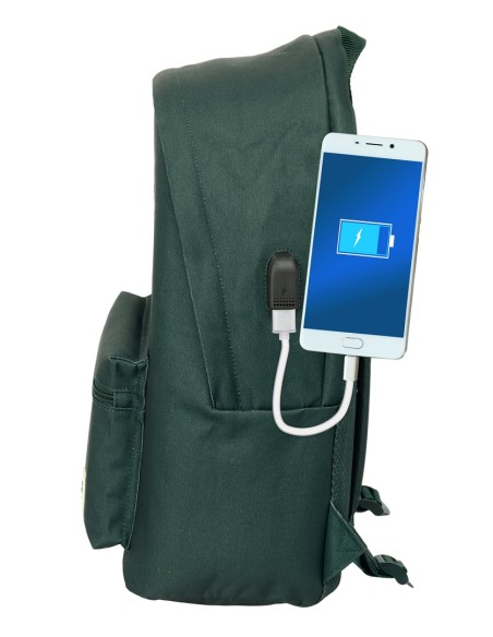 MOCHILA DOBLE PARA PORTATIL 15,6"+USB HARPER & NEYER "GREEN"