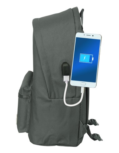 MOCHILA DOBLE PARA PORTATIL 15,6"+USB HARPER & NEYER "GREY"