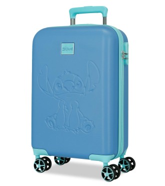 5448522 TROLLEY ABS 55CM. 4R. TRAVELING WITH STITCH AZULON