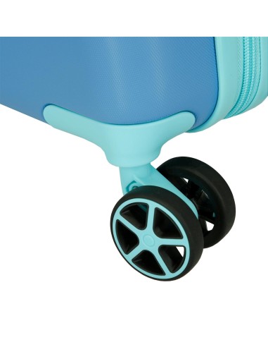 5448522 TROLLEY ABS 55CM. 4R. TRAVELING WITH STITCH AZULON