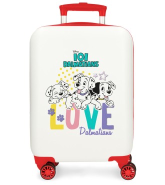 2081342 TROLLEY ABS 50CM. 4R. 101 DALMATAS BLANCO/ROJO