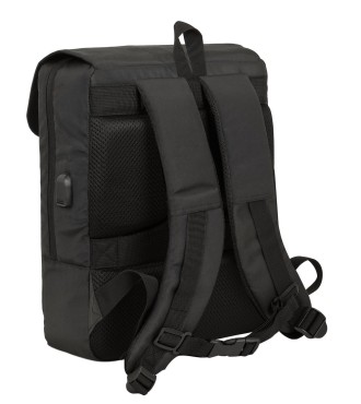 MOCHILA CON SOLAPA PORTATIL 13,3''+USB REAL MADRID PREMIUM | Compra... 2