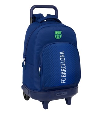 MOCHILA GDE. C/RUEDAS COMPACT EXTRAIBLE F.C. BARCELONA NAVY BLUE