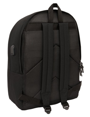 MOCHILA DOBLE PARA PORTATIL 15,6"+USB F.C.BARCELONA CHICA NEGRO | C...