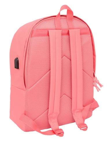 MOCHILA DOBLE PARA PORTATIL 15,6"+USB F.C.BARCELONA CHICA CORAL | C...