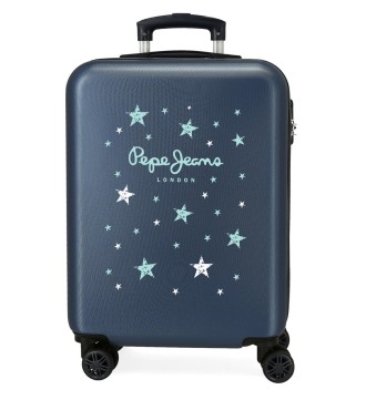 6541121 TROLLEY ABS 55CM. 4R. PJL DENIM STAR AZUL