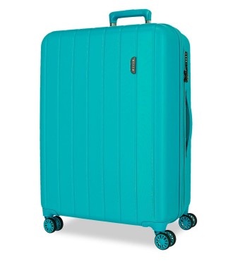 531926C TROLLEY ABS 65CM. C/EXP. 4R. MOVOM WOOD TURQUESA VER