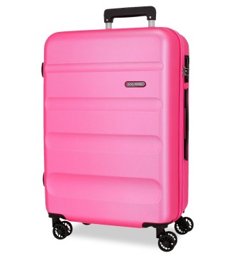 584936G TROLLEY ABS 75CM. 4R. ROLL ROAD FLEX ROSA