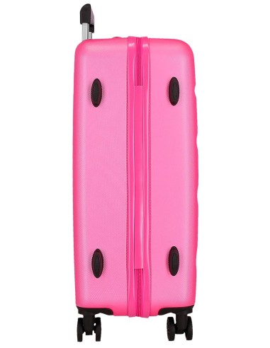 584936G TROLLEY ABS 75CM. 4R. ROLL ROAD FLEX ROSA