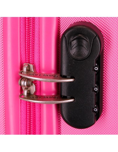 584936G TROLLEY ABS 75CM. 4R. ROLL ROAD FLEX ROSA
