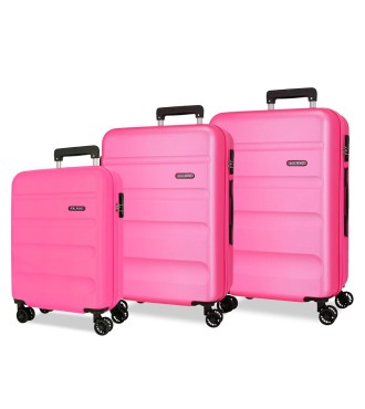 584946G SET/3 TROLLEY ABS 55-65-75CM. 4R. ROLL ROAD FLEX ROS