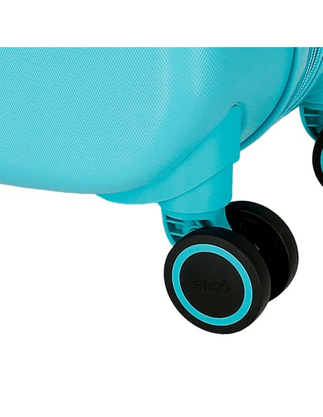 9629127 TROLLEY ABS 55CM. 4R. ENSO ANNIE AZUL TURQUESA