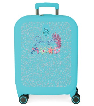 9819121 TROLLEY ABS 55CM. 4R. ENSO JUNGLE MOOD AZUL TURQUESA