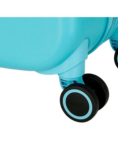 9819121 TROLLEY ABS 55CM. 4R. ENSO JUNGLE MOOD AZUL TURQUESA