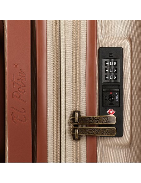 5128827 TROLLEY ABS 70CM. C/EXP. 4R. EL POTRO OCURI CHAMPAGN