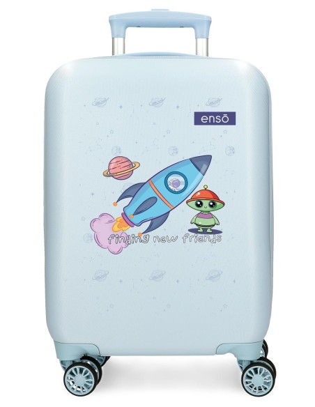 9891321 TROLLEY ABS 50CM. 4R. ENSO NEW FRIENDS AZUL CLARO