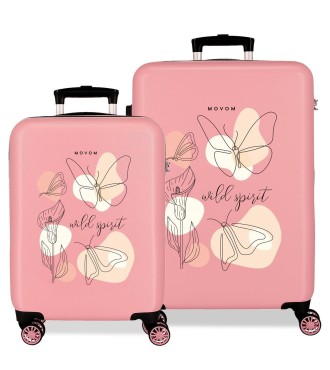 3941421 SET/2 TROLLEY ABS 55-65CM. 4R. MOVOM LUGGAGE NUDE